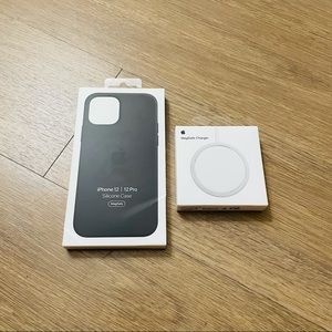 Apple Black Silicone MagSafe iPhone 12 Case